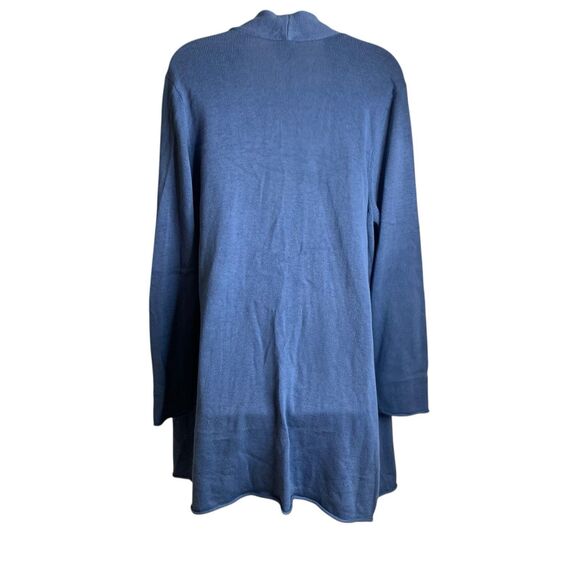 Chico's Longline Open Front Knit Cardigan Sweater Womens Size 3/XL/16 Light Blue - Picture 4 of 10